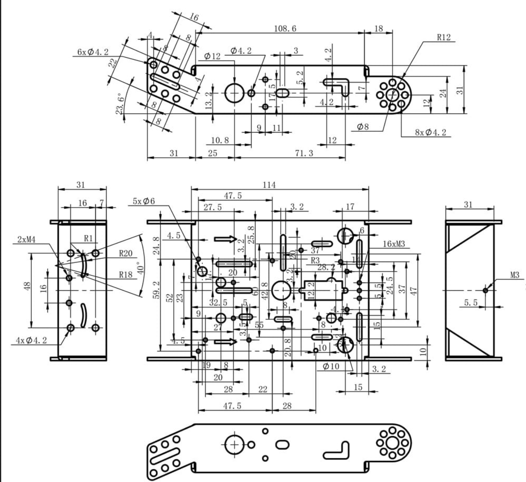 diagram of the the roboframe measurements